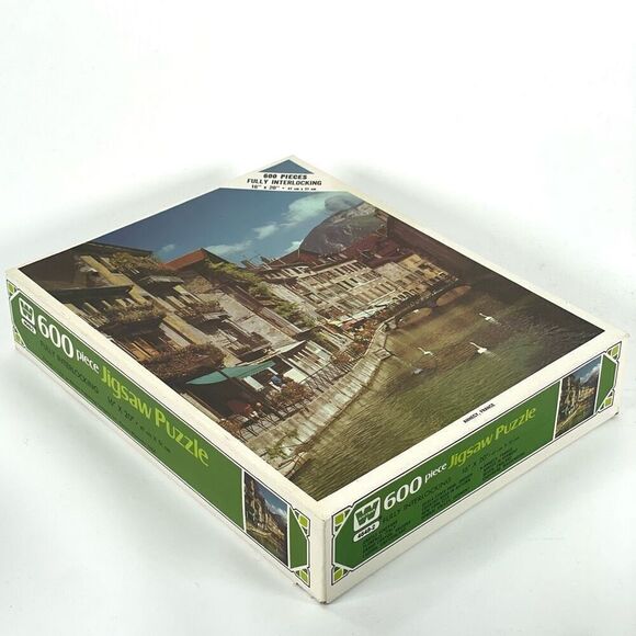 NEW! Vintage 70s Whitman Puzzle "ANNECY, FRANCE" 600 Piece Jigsaw Interlocking - Picture 2 of 3
